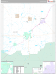 Saline Wall Map Premium Style