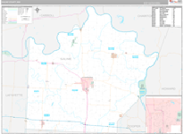 Saline Wall Map Premium Style