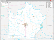 Saline Wall Map Premium Style