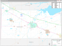 Sandusky Wall Map Premium Style