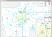 Sangamon Wall Map Premium Style