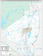 Saratoga Wall Map Premium Style