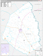 Screven Wall Map Premium Style