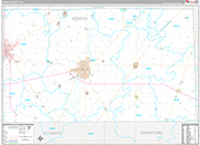 Seneca Wall Map Premium Style
