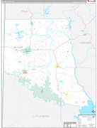 Sevier Wall Map Premium Style