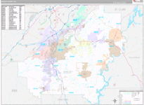 Shelby Wall Map Premium Style