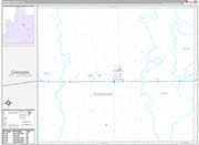 Sherman Wall Map Premium Style