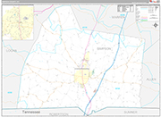 Simpson Wall Map Premium Style