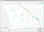 Simpson Wall Map Premium Style