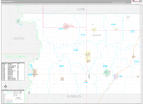 Sioux Wall Map Premium Style