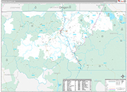 Siskiyou Wall Map Premium Style
