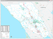 Sonoma Wall Map Premium Style