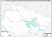 Spencer Wall Map Premium Style