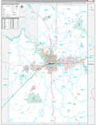 Spokane Wall Map Premium Style