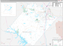 Spotsylvania Wall Map Premium Style