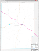 Sterling Wall Map Premium Style