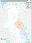 Strafford Wall Map Premium Style