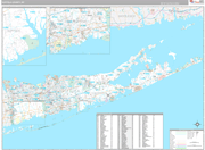 Suffolk Wall Map Premium Style