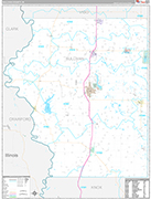 Sullivan Wall Map Premium Style