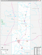 Sunflower Wall Map Premium Style