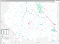 Surry Wall Map Premium Style