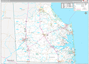 Sussex Wall Map Premium Style