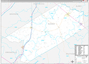 Sussex Wall Map Premium Style