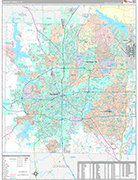 Tarrant Wall Map Premium Style