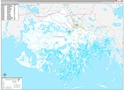 Terrebonne Wall Map Premium Style