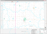 Tipton Wall Map Premium Style