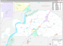 Tipton Wall Map Premium Style