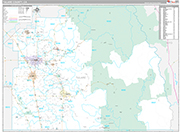 Tulare Wall Map Premium Style