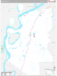 Tunica Wall Map Premium Style