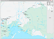 Valdez-Cordova Wall Map Premium Style