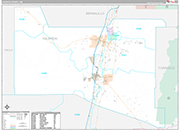 Valencia Wall Map Premium Style
