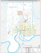Vanderburgh Wall Map Premium Style