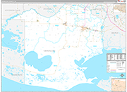 Vermilion Wall Map Premium Style