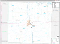 Vernon Wall Map Premium Style