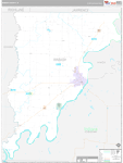 Wabash Wall Map Premium Style