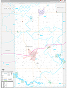 Wabash Wall Map Premium Style