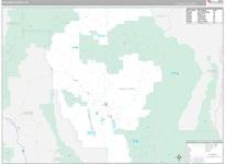 Wallowa Wall Map Premium Style