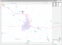 Wapello Wall Map Premium Style