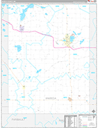 Waseca Wall Map Premium Style