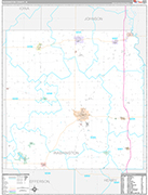 Washington Wall Map Premium Style