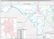 Washington Wall Map Premium Style