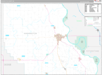 Washington Wall Map Premium Style