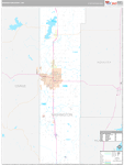 Washington Wall Map Premium Style