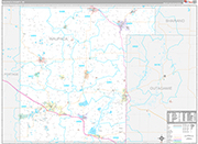 Waupaca Wall Map Premium Style