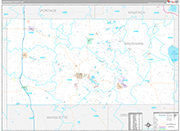 Waushara Wall Map Premium Style