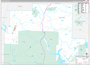 Wayne Wall Map Premium Style